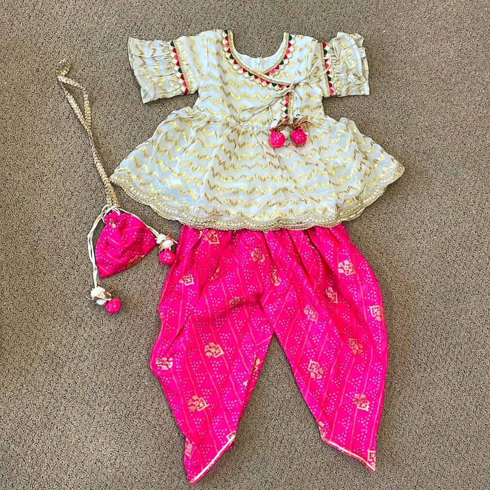 Dhoti suit for girls. Lehenga choli